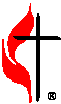The United Methodist Trademarked Cross and Flame Logo.